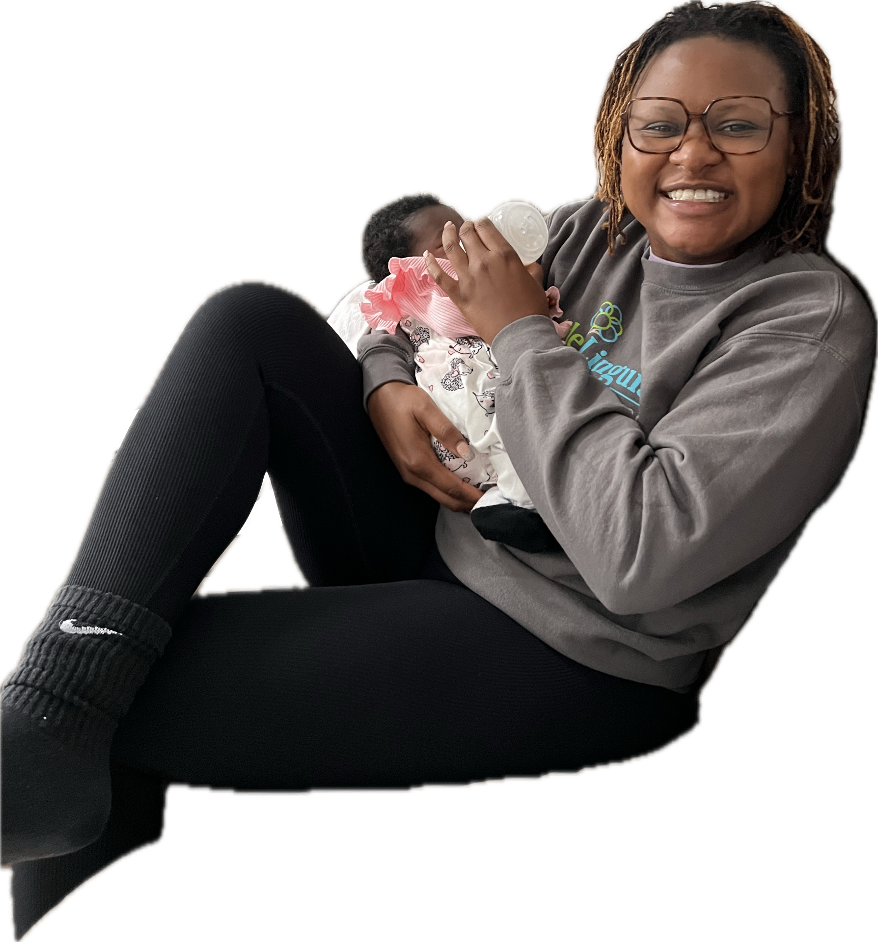 Doula caring for a baby